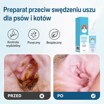 🔥 Dzisiaj RABAT 50% | CureVivo® Środek do czyszczenia uszu dla psów i kotów 👩‍🔬Delikatna naturalna pielęgnacja uszu z ekstraktami roślinnymi 🌿