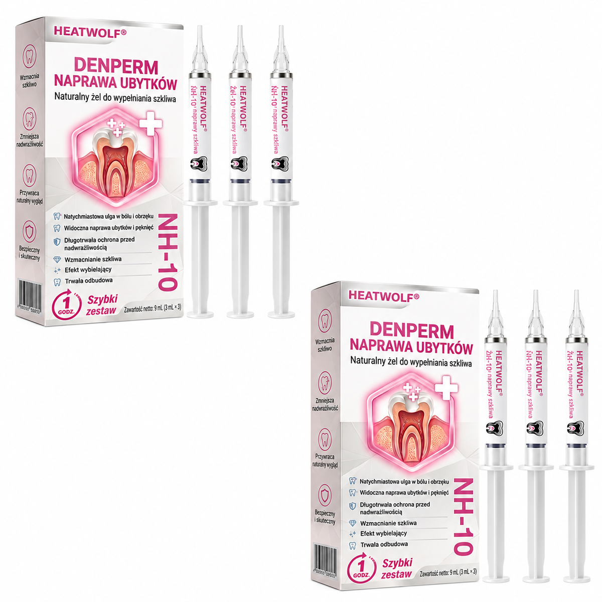 HEATWOLF® DenPerm Żel do wypełniania ubytków zębowych i regeneracji naturalnego szkliwa zębów