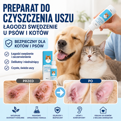 🔥 Dzisiaj RABAT 50% | CureVivo® Środek do czyszczenia uszu dla psów i kotów 👩‍🔬Delikatna naturalna pielęgnacja uszu z ekstraktami roślinnymi 🌿