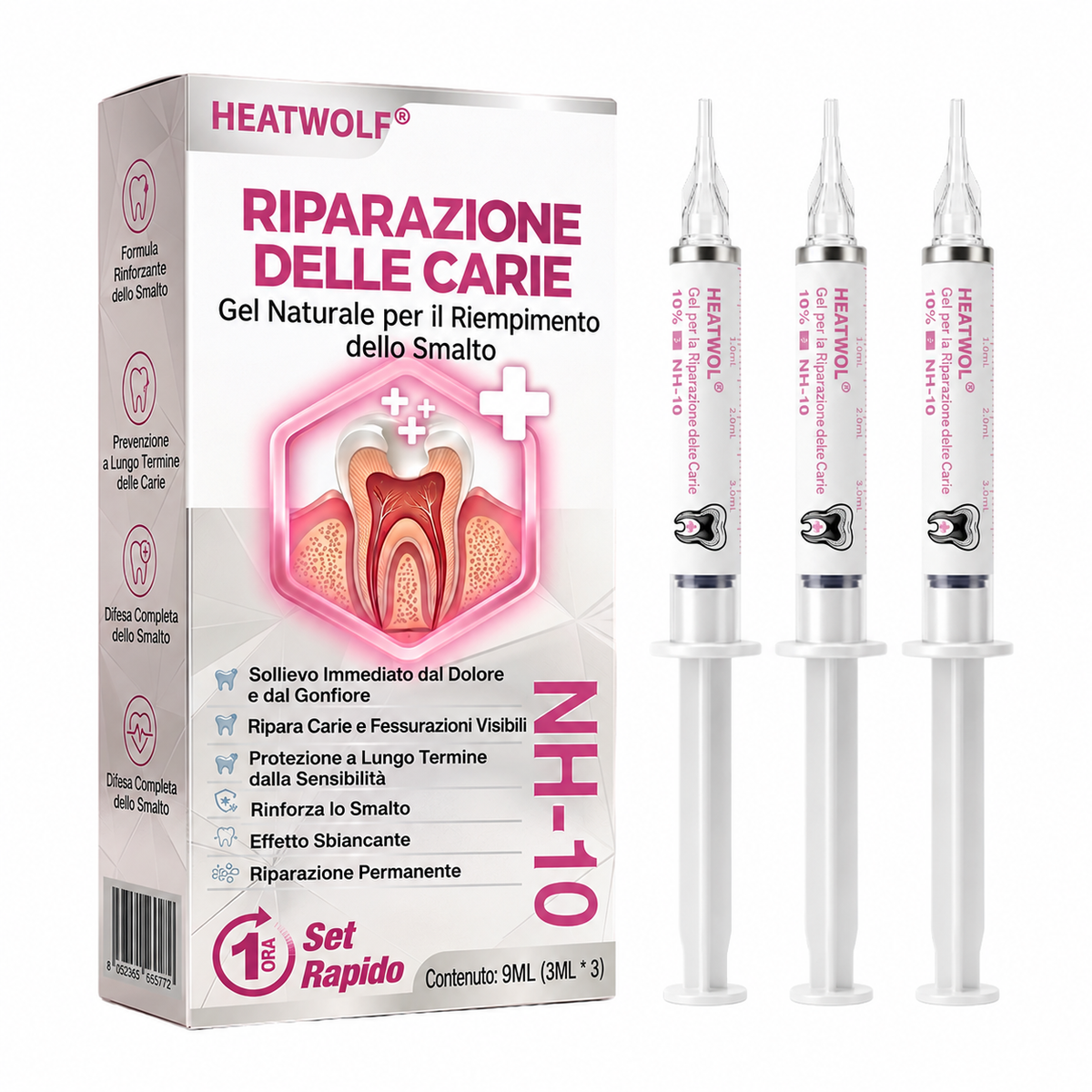 HEATWOLF® DenPerm Gel per il riempimento delle carie e la rigenerazione naturale dello smalto dentale🎈