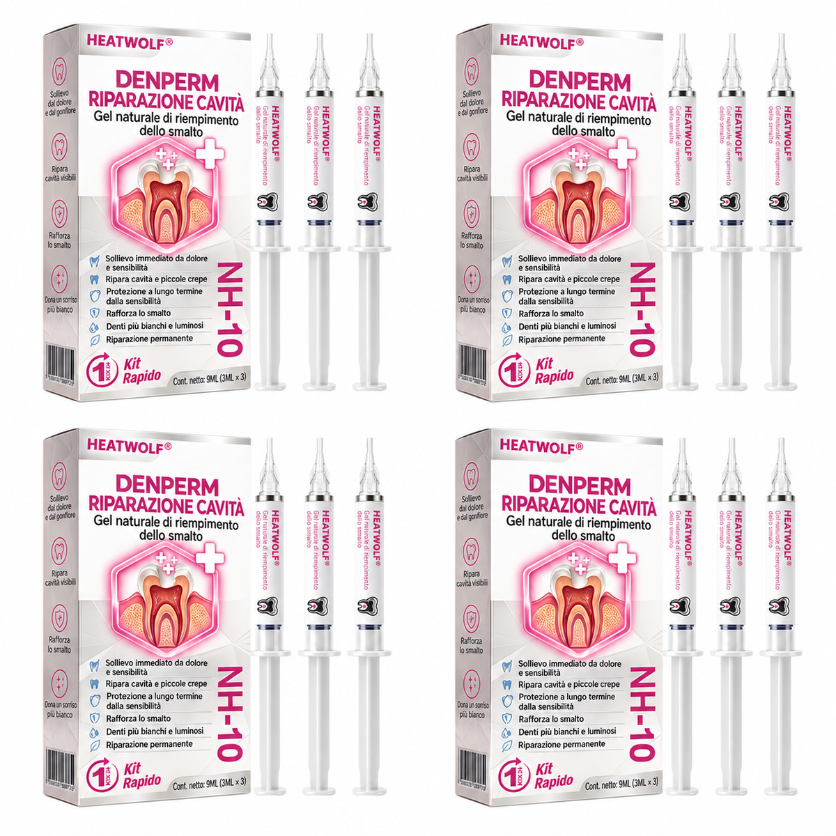 HEATWOLF® DenPerm Gel per il riempimento delle carie e la rigenerazione naturale dello smalto dentale🎈