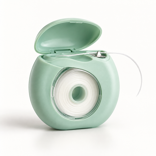 Filo interdentale con dispenser compatto